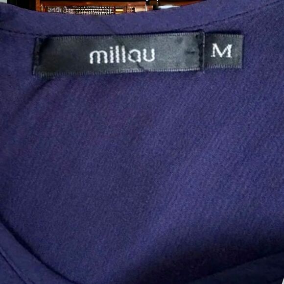 Anthropologie Millau Top Navy Blue/Indigo/Navy Peplum Side Grommets Tank Size M - Picture 3 of 16